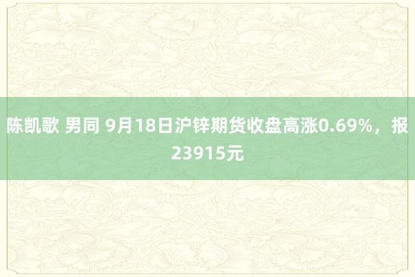 陈凯歌 男同 9月18日沪锌期货收盘高涨0.69%，报23915元