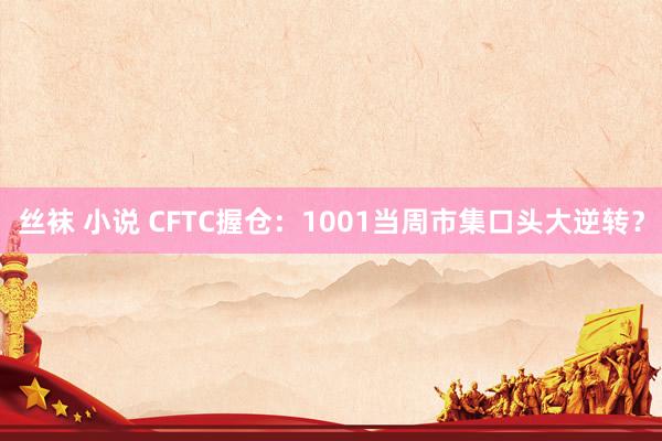 丝袜 小说 CFTC握仓：1001当周市集口头大逆转？