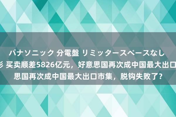 パナソニック 分電盤 リミッタースペースなし 露出・半埋込両用形 买卖顺差5826亿元，好意思国再次成中国最大出口市集，脱钩失败了？