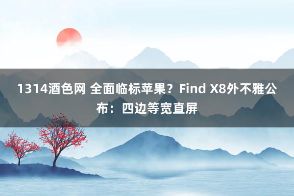 1314酒色网 全面临标苹果？Find X8外不雅公布：四边等宽直屏