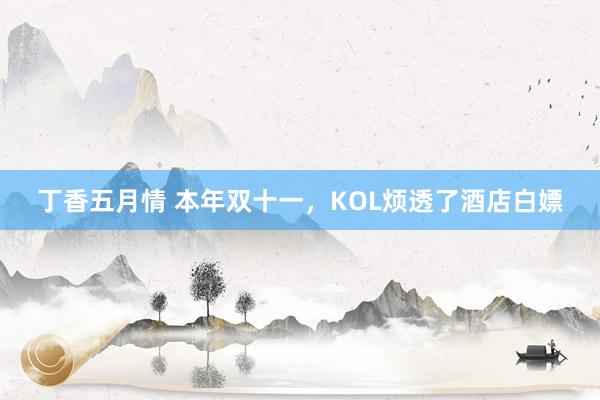 丁香五月情 本年双十一，KOL烦透了酒店白嫖