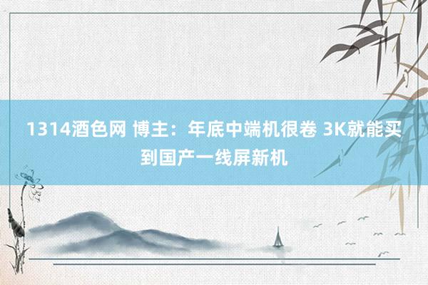 1314酒色网 博主：年底中端机很卷 3K就能买到国产一线屏新机