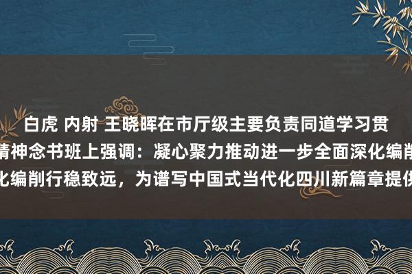 白虎 内射 王晓晖在市厅级主要负责同道学习贯彻党的二十届三中全会精神念书班上强调：凝心聚力推动进一步全面深化编削行稳致远，为谱写中国式当代化四川新篇章提供遍及能源和轨制保险