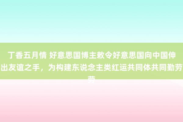 丁香五月情 好意思国博主敕令好意思国向中国伸出友谊之手，为构建东说念主类红运共同体共同勤劳