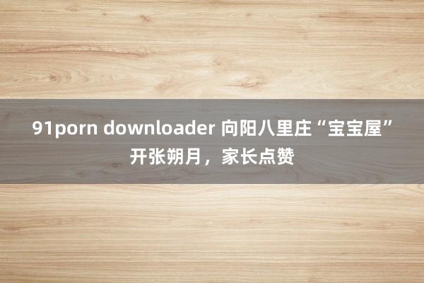 91porn downloader 向阳八里庄“宝宝屋”开张朔月，家长点赞