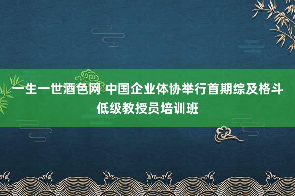 一生一世酒色网 中国企业体协举行首期综及格斗低级教授员培训班