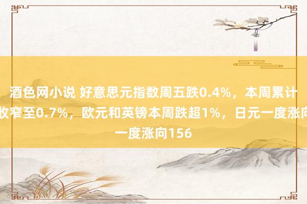 酒色网小说 好意思元指数周五跌0.4%，本周累计涨幅收窄至0.7%，欧元和英镑本周跌超1%，日元一度涨向156