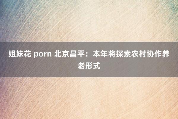 姐妹花 porn 北京昌平：本年将探索农村协作养老形式