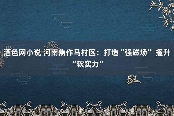 酒色网小说 河南焦作马村区：打造“强磁场” 擢升“软实力”