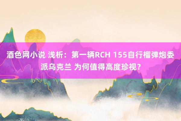 酒色网小说 浅析：第一辆RCH 155自行榴弹炮委派乌克兰 为何值得高度珍视？